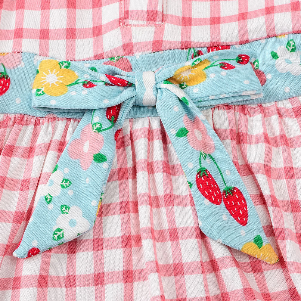 Summer New Products Bamboo Fiber Girls Skirt Plaid Sleeveless Children's Girls Clothes Dress Factory Delivery